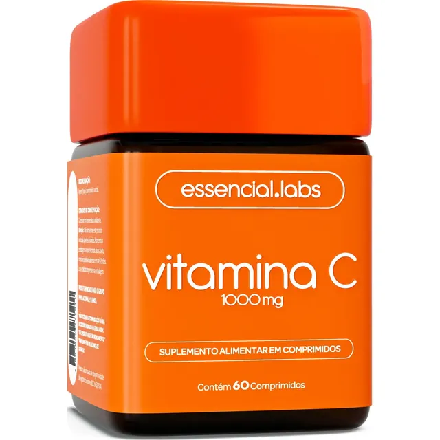 Vitamina C 1000mg Fórmula Concentrada 100% Pura, 60 doses