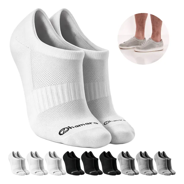 Kit com 10 Pares de Meias Zhamaro Sapatilha Invisível