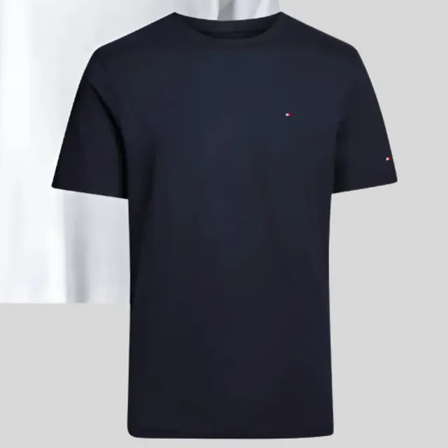 Kit Camisetas Tommy Hilfiger Branca/Marinho, 2 unidades