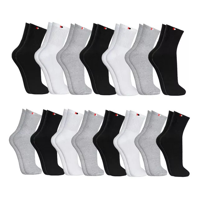 Kit com 15 Pares de Meias Sport Sandrini, cano médio