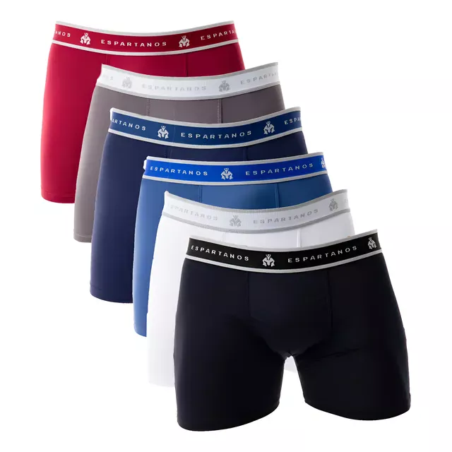 Cuecas Boxer Espartanos Microfibra, kit com 5