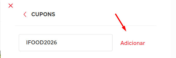cupom inserido ifood