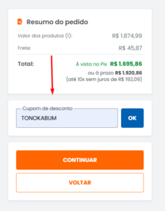 Onde resgatar o cupom