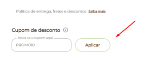 Cupom aplicado