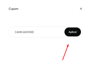 cupom inserido