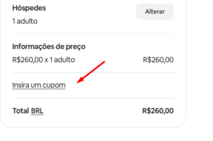 Onde inserir o cupom