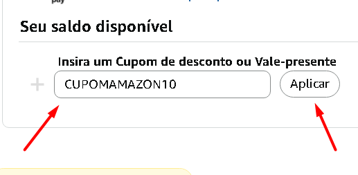 como usar o cupom amazon